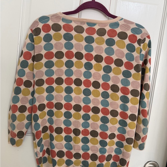Boden Polka Dot Pastel Spring Cardigan Sweater Size UK 18 US 14 M/L - Picture 3 of 5